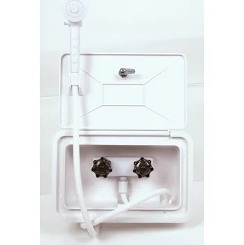 Auto-moto CARBEST Venkovní sprchový box, bílý, uzamykatelný, 345x220mm