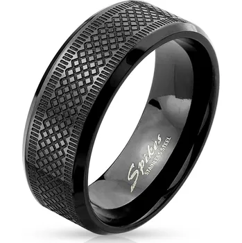 Prsten Šperky4U Ocelový prsten dekor pneumatika - velikost 65 - OPR1921-65