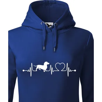 Dámská mikina Dámská mikina Jezevčík tep, Barva Modrá, Velikost L, Canvas Dámská mikina Bezvatriko.cz 1025