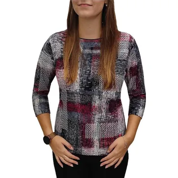 Dámská halenka Halenka Pratto modro-červená velikost pratto: 42