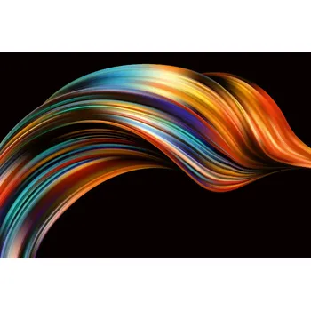 Fototapeta DIMEX | Vliesová fototapeta Abstraktní barevná vlna MS-5-2333 | 375 x 250 cm| modrá, černá, oranžová + Vliesová fototapeta na stěnu DIMEX Abstraktní barevná vlna MS52333 v rozměru 375 x 250 cm + lepidlo zdarma