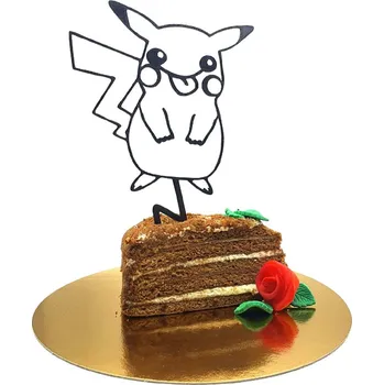 Party dekorace Dort dekor Zápich pokémon Pikachu černý