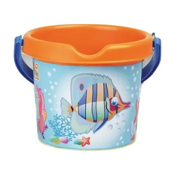 Hračka na písek Androni (11-0301-00CF-3) Kyblík rybičky - průměr 13 cm - oranžová