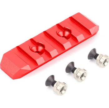 SLONG Airsoft CNC RIS lišta pro KeyMod předpažbí - 65mm - červená