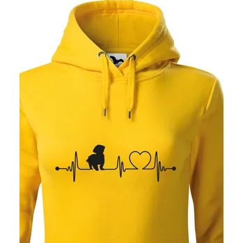 Dámská mikina Dámská mikina Maltézák tep, Barva Žlutá, Velikost XS, Canvas Dámská mikina Bezvatriko.cz 1065