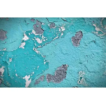 Fototapeta DIMEX | Vliesová fototapeta Zeď s loupající se barvou MS-5-2414 | 375 x 250 cm | modrá, bílá, šedá + Vliesová fototapeta na stěnu DIMEX Zeď s loupající se barvou MS52414 v rozměru 375 x 250 cm + lepidlo zdarma