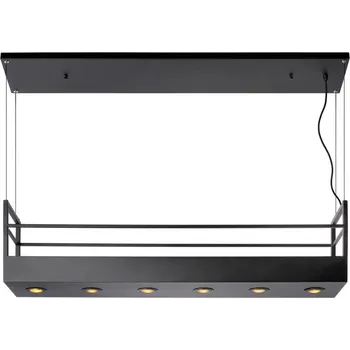 Lucide 21427/06/30 MIRAVELLE závěsné stropní svítidlo 6xGU10 - černá + Trio R52661111 LED stolní lampička Lenny