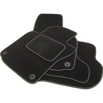 autokoberec Textilní autokoberce Volkswagen T5 | T5.1 (2003 - 2015) dvoumístná verze s fixací - Velvet Světle šedá koženka