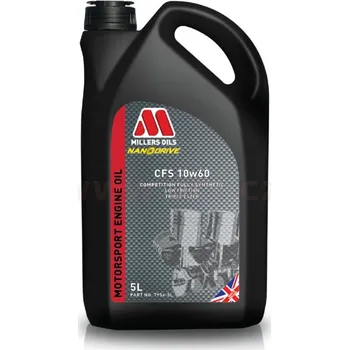 MILLERS OILS motorový olej plně syntetický s nanočásticemi - PAO, 3ester Motorsport CFS 10w60 5l
