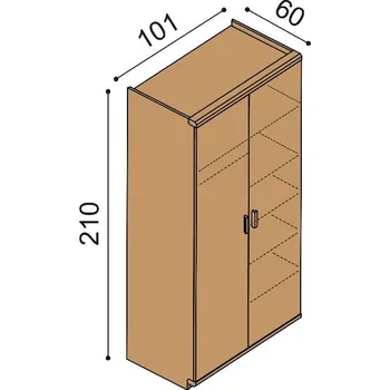 Šatní skříň skříň MIA 2DD