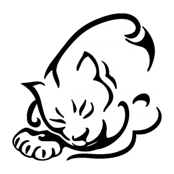 Samolepící dekorace SAMOLEPKA Kočka 030 levá (01 - černá) NA AUTO, NÁLEPKA, FÓLIE, POLEP, TUNING, VLASTNÍ TEXT, TISK, AUTOSAMOLEPKY.cz, POLEPY, OBRÁZEK, LOGO, SAMOLEPKY