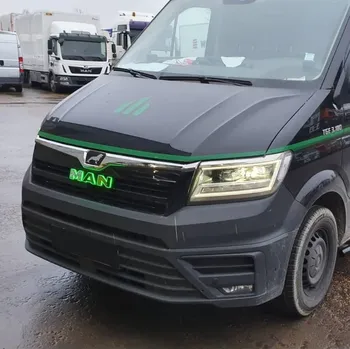 Znak automobilu LED podsvícený nápis MAN TGE- Nerez