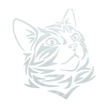 Samolepící dekorace SAMOLEPKA Kočka 028 pravá hlavička (51 - 3D karbon bílý) NA AUTO, NÁLEPKA, FÓLIE, POLEP, TUNING, VLASTNÍ TEXT, TISK, AUTOSAMOLEPKY.cz, POLEPY, OBRÁZEK, LOGO, SAMOLEPKY