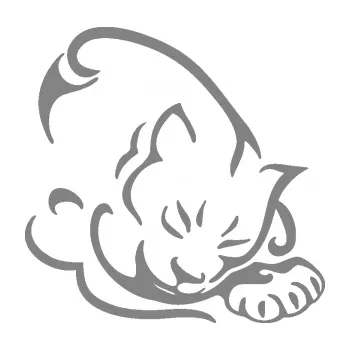 Samolepící dekorace SAMOLEPKA Kočka 030 pravá (17 - šedá) NA AUTO, NÁLEPKA, FÓLIE, POLEP, TUNING, VLASTNÍ TEXT, TISK, AUTOSAMOLEPKY.cz, POLEPY, OBRÁZEK, LOGO, SAMOLEPKY