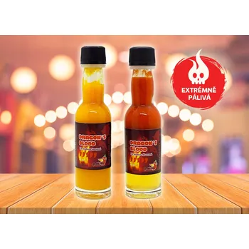 Omáčka Dragon´s blood Barva: červená, Odrůda: Trinidad Scorpion Moruga a Carolina Reaper