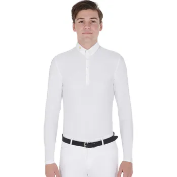 Pánské tričko EQUESTRO Triko závodní Warm+ Equestro, pánské, bílé M