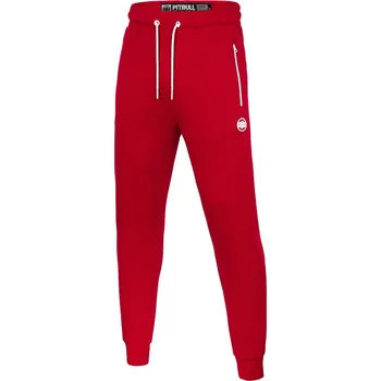 PitBull West Coast - pánské tepláky SMALL LOGO TERRY ČERVENÉ Barva: Červená, Vel: XL