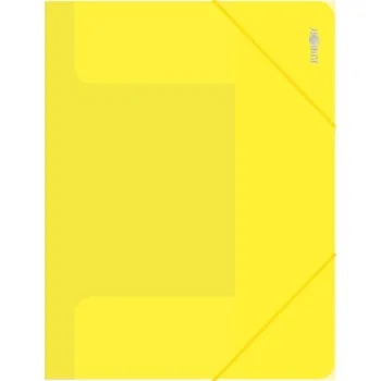 Zakládací mapa s gumičkou PP/A4, průhledná/žlutá