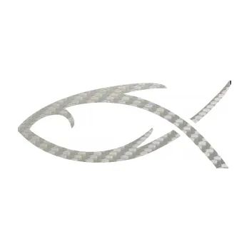 samolepka Jesus rybička 008 (52 - 3D karbon stříbrný) SAMOLEPKA NA AUTO, NÁLEPKA, FÓLIE, POLEP, TUNING, VLASTNÍ TEXT, TISK, AUTOSAMOLEPKY.cz, POLEPY, OBRÁZEK, LOGO, 3D STICKERS