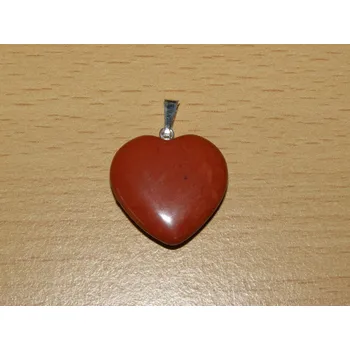 Drahý kámen Jaspis červený - Přívěsek srdíčko větší - kpsv50