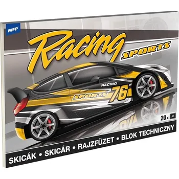 Skicák A3/20 listů - Auto