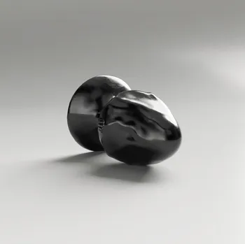 Anální kolík All Black Steroid ABS24 The Dumbbell, černý anální kolík 11 x 3–8 cm