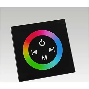 Ovladač světel Příslušenství k LED osvětlení LED RGB contoller dotykový panel TM08 DC12-24V 3x4A černý
