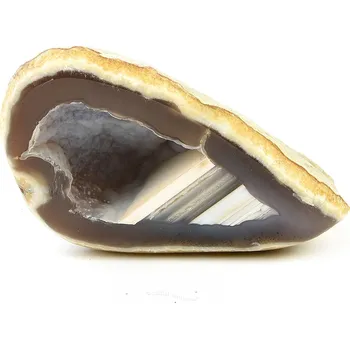 Přírodní kámen Achát geoda světlehnědá 180 g