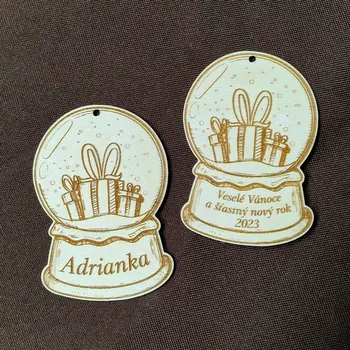 Vánoce Vánoční dekorace Sněhová koule - Dárečky s vlastním jménem nebo nápisem