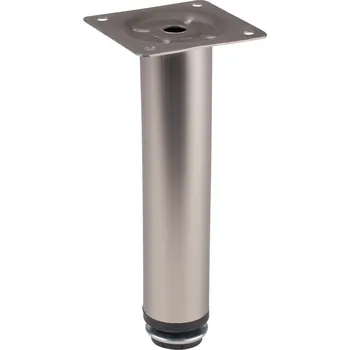 Stolová podnož Walteco Nábytková noha kulatá, průměr 30mm, výška 150mm vč. šroubu na seřízení, matný nikl