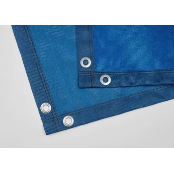 Krycí plachta BERGER – HUCK Tenisová clona PE 320 g/m2 vč. karabin, neprůhledná a nehořlavá úprava, modrá