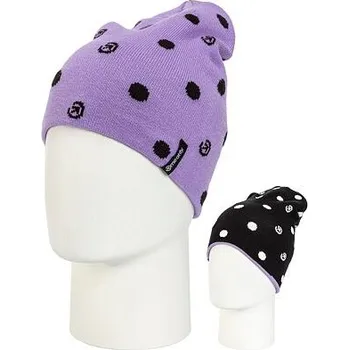 Čepice Meatfly kulich Logan Purple Dots | Černá | Velikost One Size
