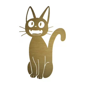 Samolepící dekorace SAMOLEPKA Kočka 031 levá (64 - škrábaný kov zlatý) NA AUTO, NÁLEPKA, FÓLIE, POLEP, TUNING, VLASTNÍ TEXT, TISK, AUTOSAMOLEPKY.cz, POLEPY, OBRÁZEK, LOGO, SAMOLEPKY