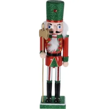 Zahradní dekorace Dřevěný louskáček 36x9x9,5 cm zelený D (134378 041 DH8021940 louskáček D)