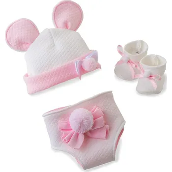 Panenka Berjuan Čepička, kalhotky a capáčky pro panenky Pijamita růžová 38cm