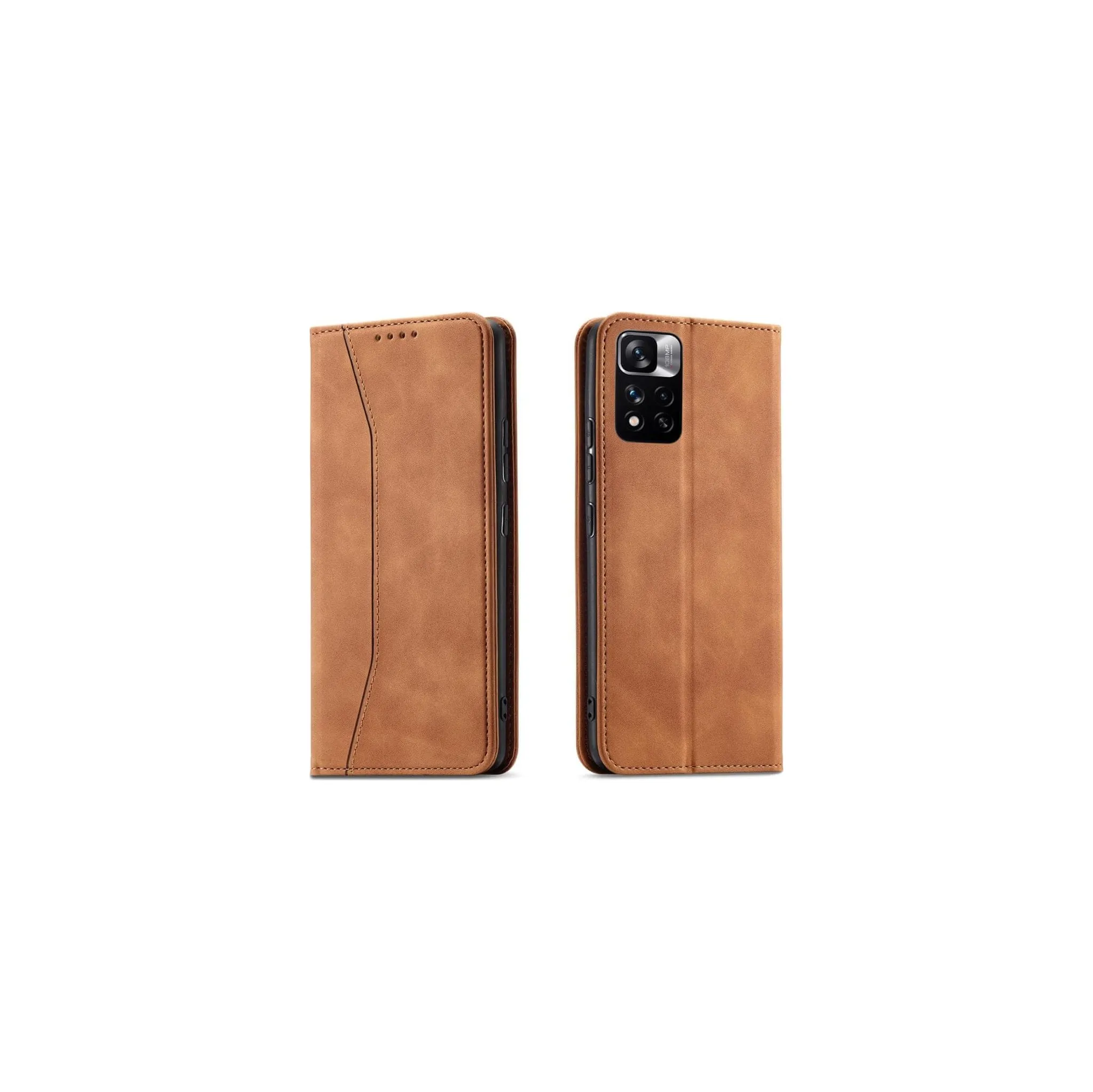 Fotografie 1 - Pouzdro na mobilní telefon MG Magnet Fancy pro Xiaomi Redmi Note 11 Pro hnědé