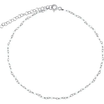 Řetízek Stříbrný řetízek na nohu s pravým měsíčním kamenem Arika 2mm INS1001AMS