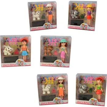 Panenka Panenka se zvířátkem 12cm mini herní set s mazlíčkem a doplňky 6 druhů