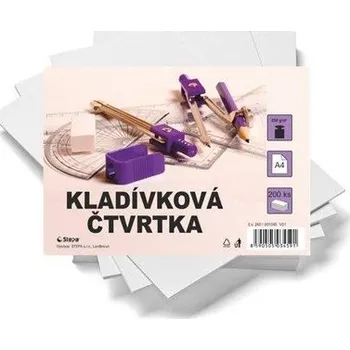Karton Kladívková čtvrtka A4/200/250g - bílá