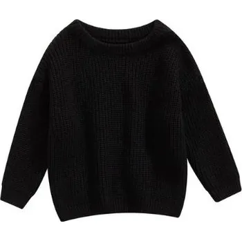 Chlapecký svetr Dětský podzimní pletený svetřík pro nejmenší Barva: Černá, Velikost: 90/12-18M