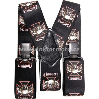 Kšandy Kšandy s kovovými přezkami, černé s potiskem