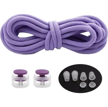 Tkaničky do bot Gumové sportovní tkaničky do bot se zarážkou, jeden pár - Fialové, 100 cm