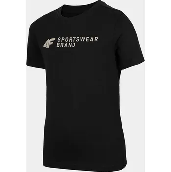 Dívčí tričko 4F HJZ22-JTSM003 DEEP BLACK Dětské tričko EU 128