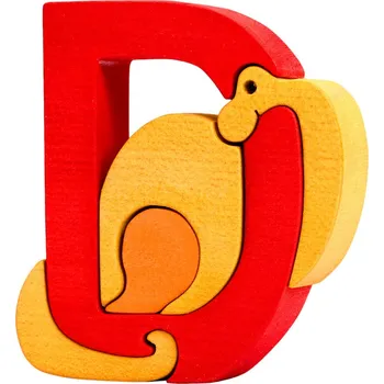 Puzzle Fauna Abeceda písmenko D dinosaurus