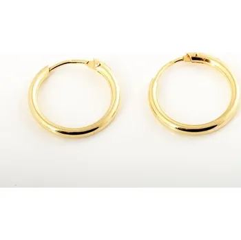 Náušnice Dámské stříbrné pozlacené náušnice kroužky 17 mm STNAU0808F