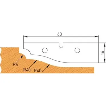 Fréza IGM Profilový nůž F 60x16x2mm pro F632-182