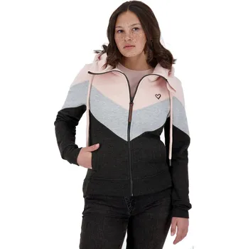 Dámská mikina mikina ALIFE AND KICKIN Stellina A Zip - Moonless Melange XS