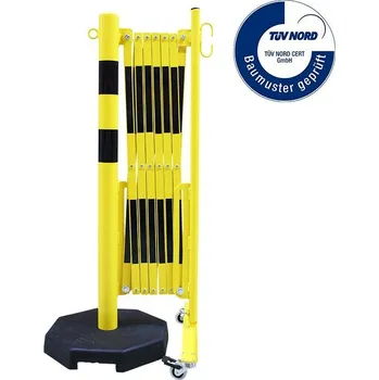 Plot Černo-žlutá sloupková přenosná mobilní bariéra - délka 360 cm, výška 105 cm
