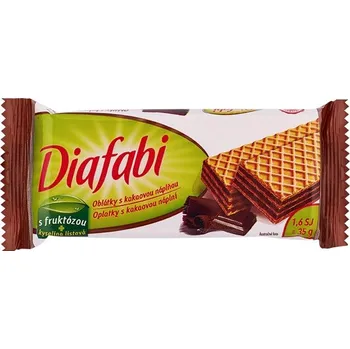 Pečivárne L Hrádok Diafabi oplatka s kakaovou náplní slazená fruktózou 35 g