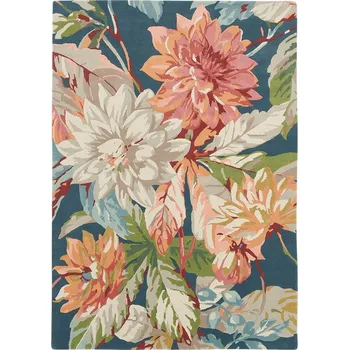 Koberec Sanderson Dahlia&Rosehip Teal 50608 modrá 200x280 cm